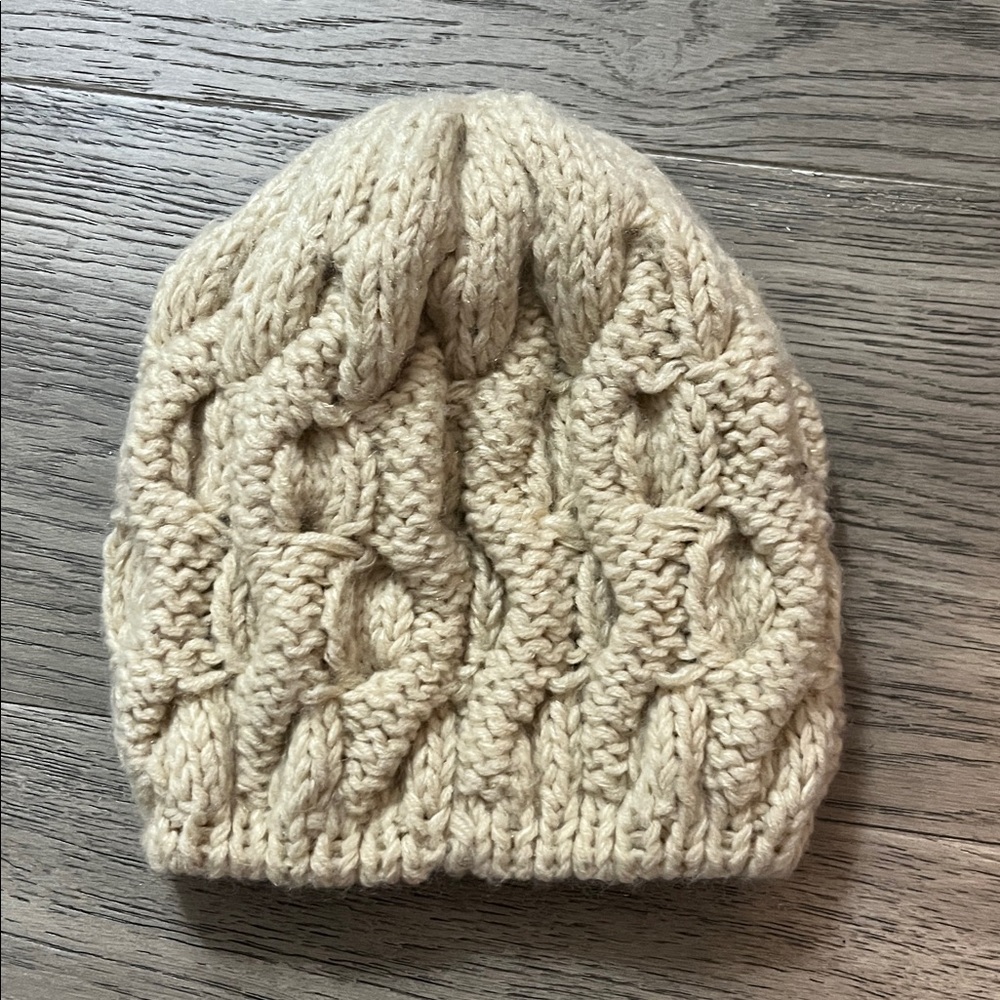 Free People Soft Knit Beanie in Cream - Picture 2 of 3